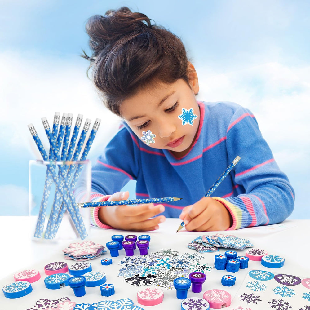 Cinrobiye snowflake pencil sharpeners ensure quick, safe sharpening