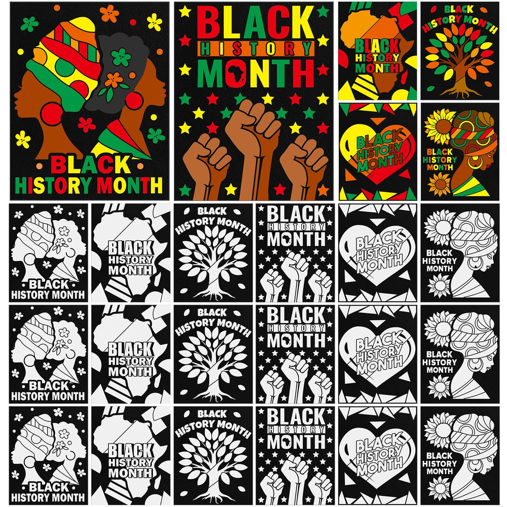 Cinrobiye velvet coloring poster set featuring 48 pieces for group art sessions.