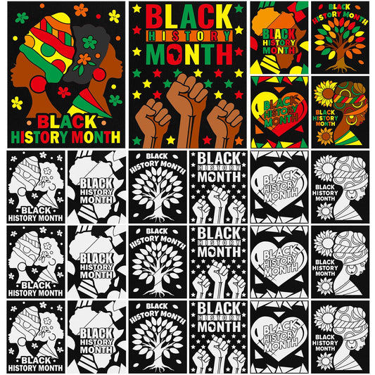 Cinrobiye velvet coloring poster set featuring 48 pieces for group art sessions.