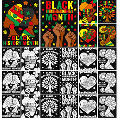Cinrobiye velvet coloring poster set featuring 48 pieces for group art sessions.