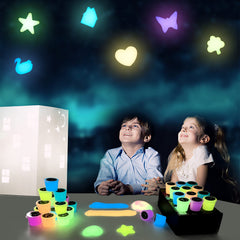 Cioaiwae crystal galaxy slime bottles showing blue, pink, yellow hues