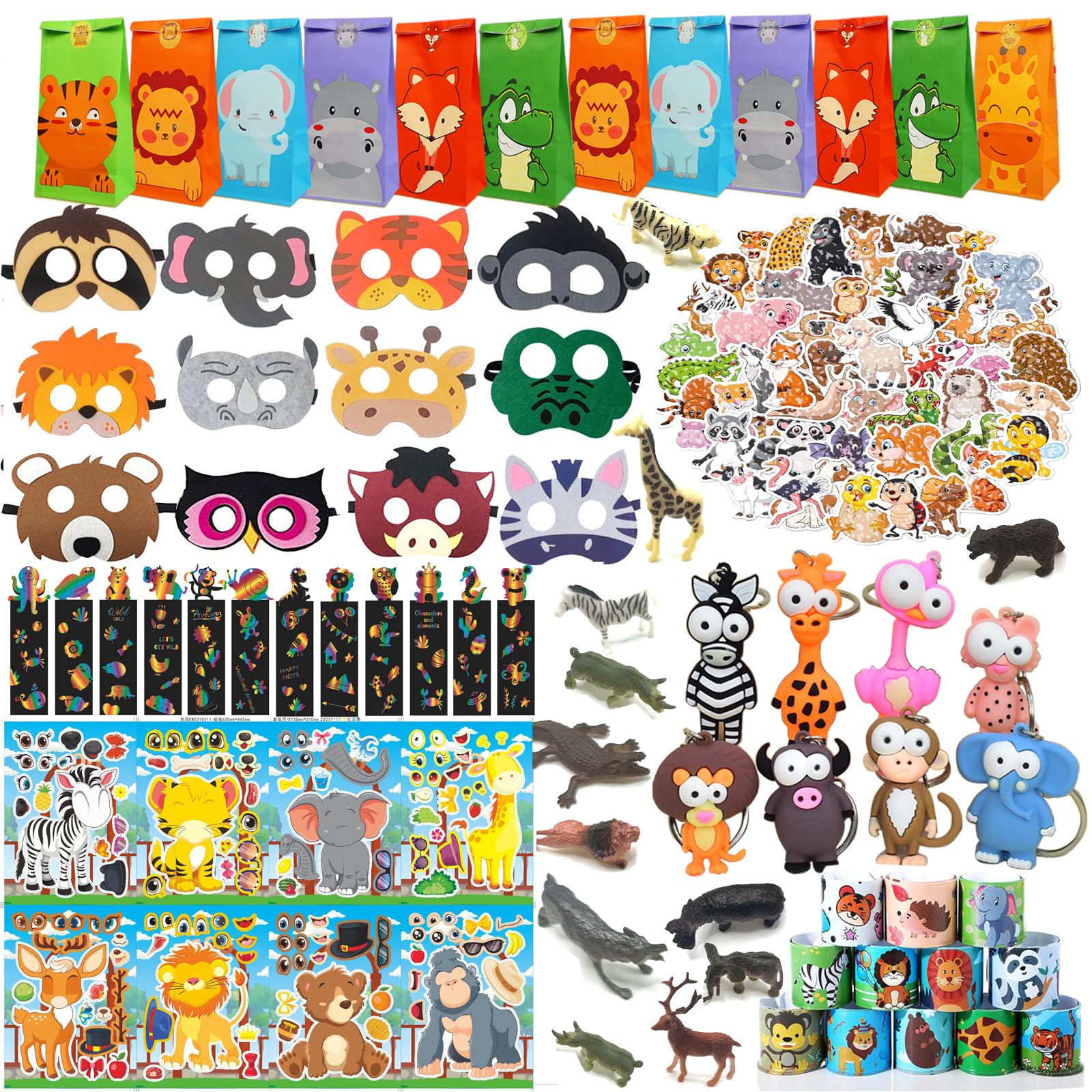 CIRDOTSH safari animal felt mask for kids' party play and photo moments.