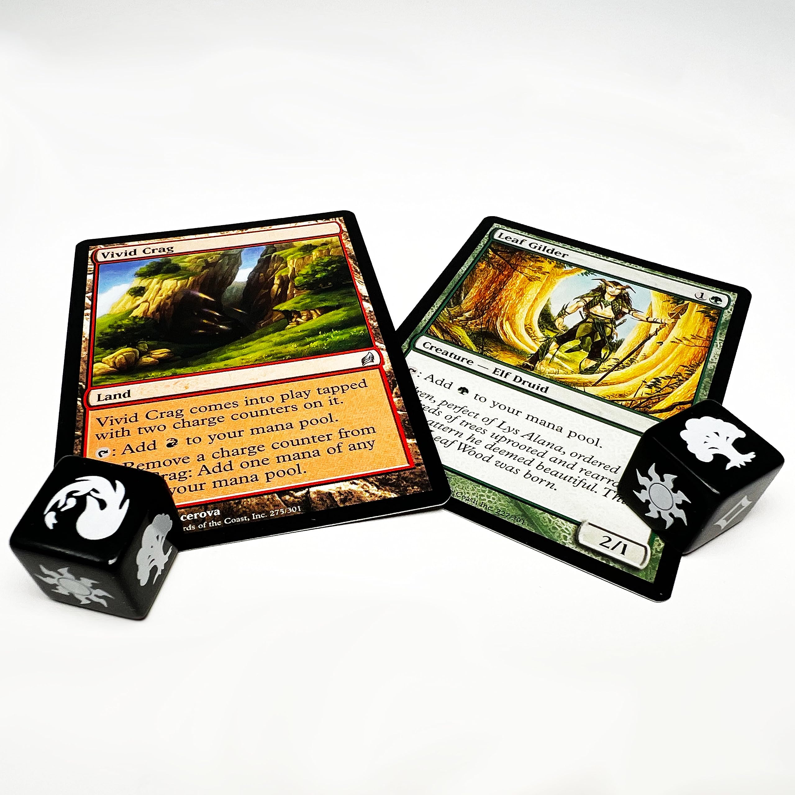 Citadel Black mana dice used for mana pool tracking, color and amount at a glance.