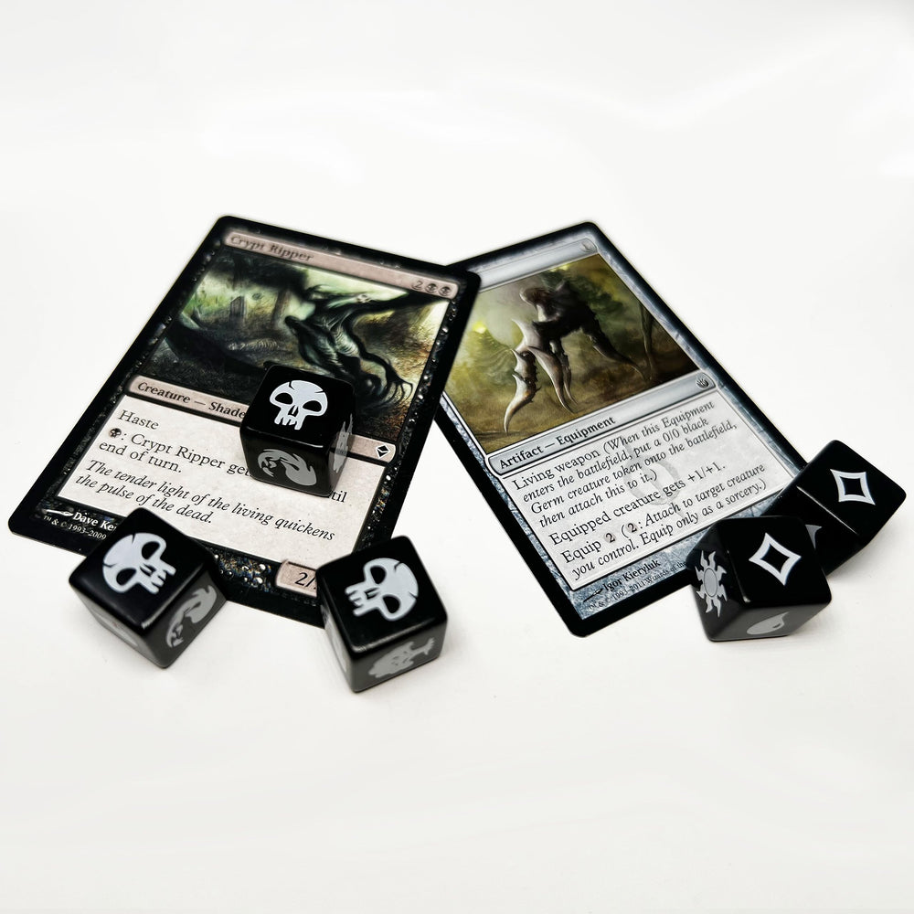 Citadel Black mana dice roll in action to help quick deck decisions in MTG.
