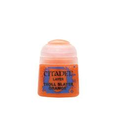 Citadel Layer Troll Slayer Orange bottle—12ml of versatile acrylic paint for quick base coats