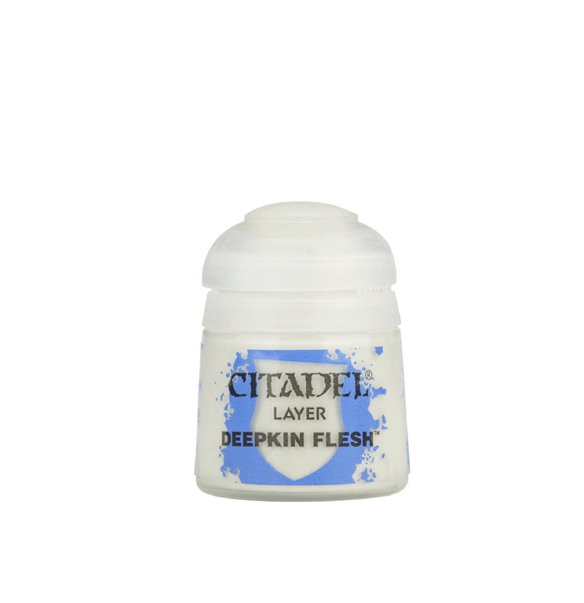 Citadel Layer Deepkin Flesh paint pot for precise layering and smooth shading.