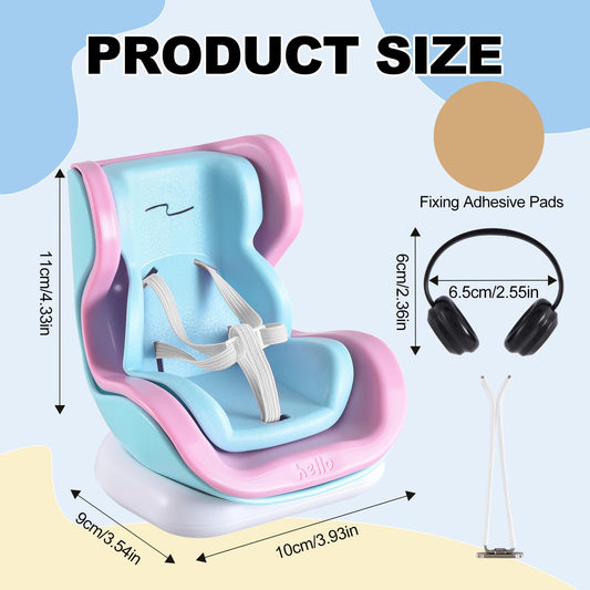 Ciunura doll car seat adjustable strap keeps dolls secure during play.