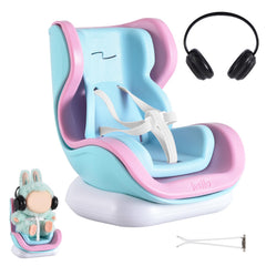 Ciunura doll car seat with clear acrylic base and plush cushion for stylish display.