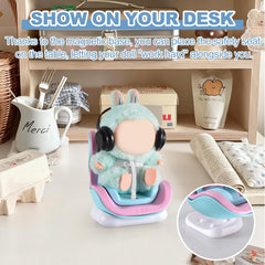 Ciunura doll car seat detachable leg converts to desktop display.