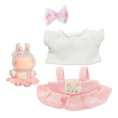 Ciunura Labubu pink skirt set highlights vibrant style and quick dressing