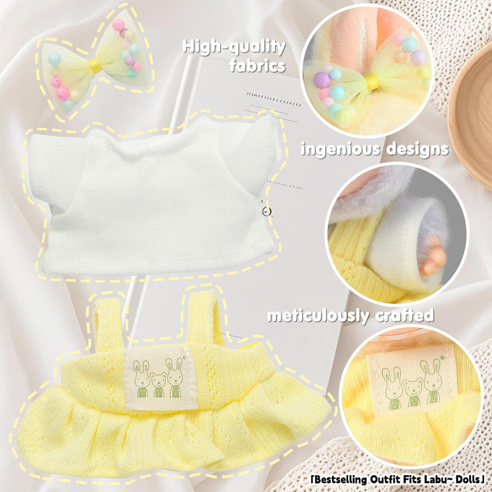 Ciunura Labubu white top with pastel bow enables quick, charming outfits