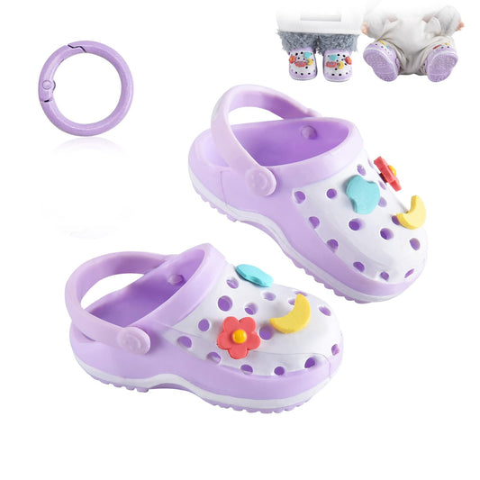 Ciunura Lububu clog shoes with white oil painting exterior for dolls
