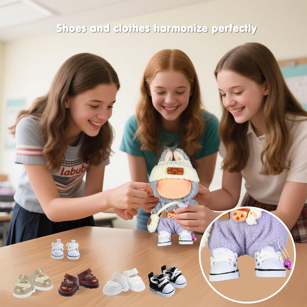 Ciunura Lububu white canvas doll shoes packaging for gift-ready presentation