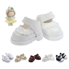 Ciunura premium Lububu shoes, 15cm, white leather, snug fit.