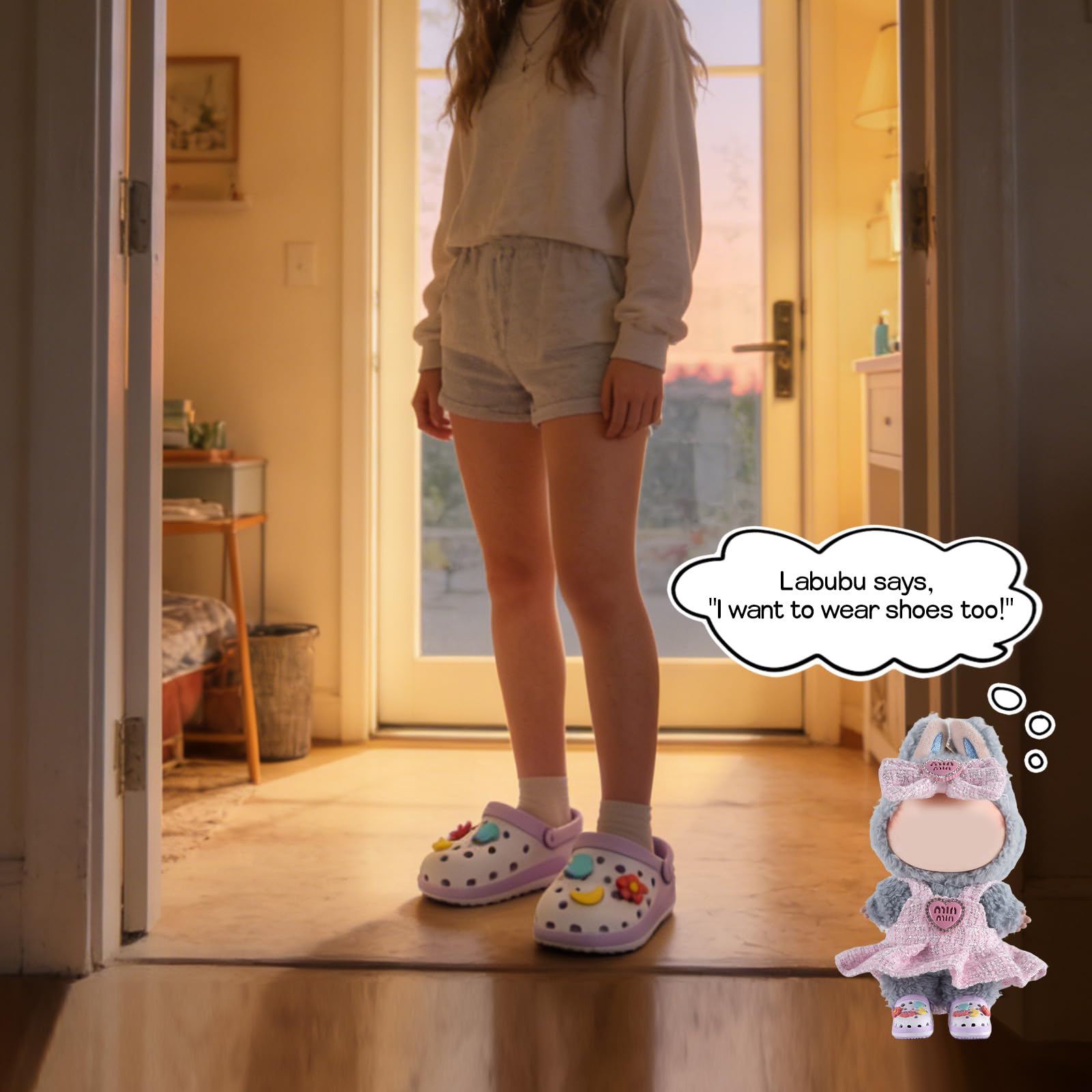 Wide-fit design for 17–20 cm Lububu dolls