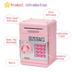 civan money box pink high-capacity design fits coins and bills