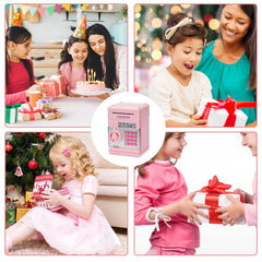 civan ATM piggy bank pink durable ABS plastic for long-lasting use