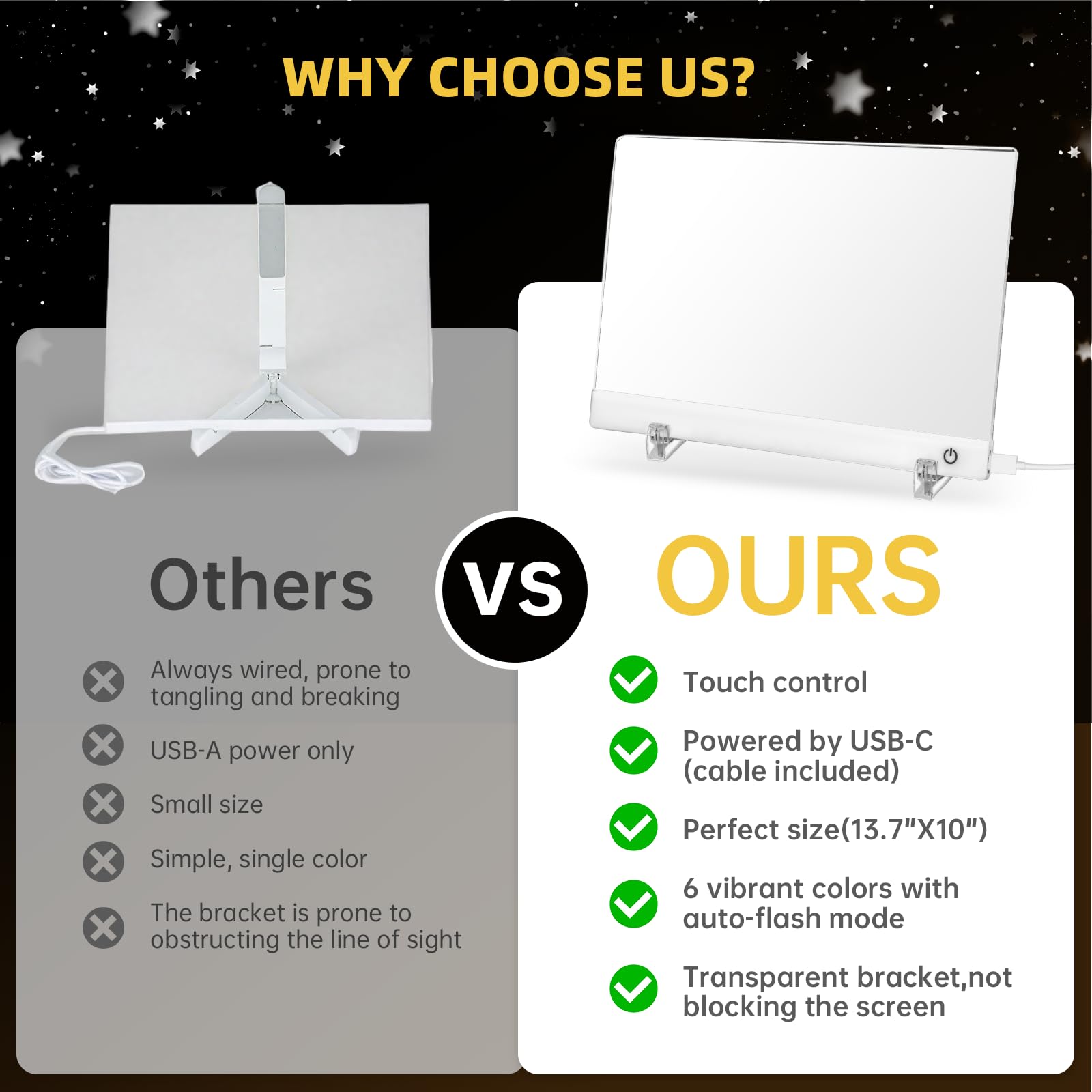 Civan LED board shown as a cozy night light in a room.