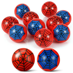 Civaner 12-pack stress balls with spider web pattern for party favors and fun.