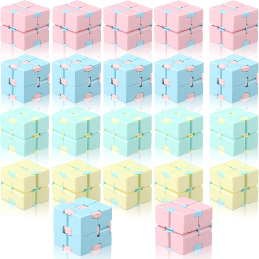 Civaner 22-pieces multicolor infinity cubes for tactile stress relief and portable play.