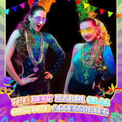 Heart sunglasses size and fit for comfort on Mardi Gras wearers.