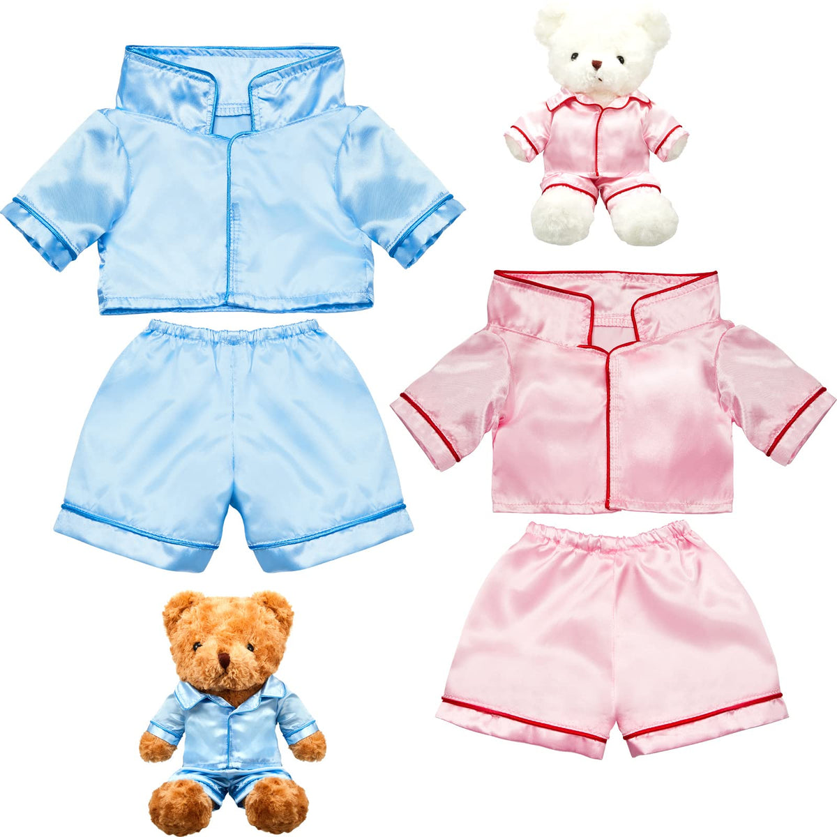 Civaner bear pajamas blue shirt provides soft comfort for pretend play