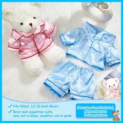 Civaner bear pajamas pink shirt pairs with any plush friend