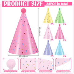 Civaner donut-sprinkles-pattern hats bring lively visuals for celebrations.