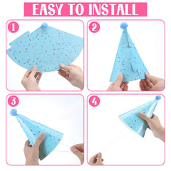 Civaner elastic-band ice cream cone hat keeps wear secure during activities.