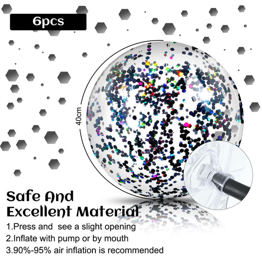 Civaner glitter beach ball 16inch confetti adds sparkle to weddings and parties
