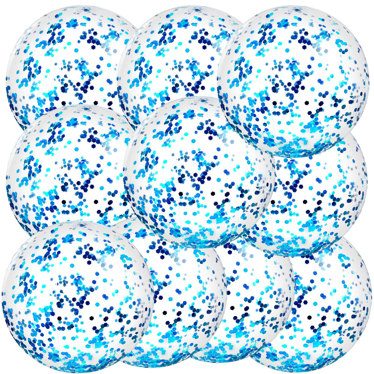 Civaner glitter beach ball blue 16in ideal for pool parties.