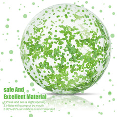 Civaner glitter clear 16-inch beach ball sparkling under lights for visual party moments.