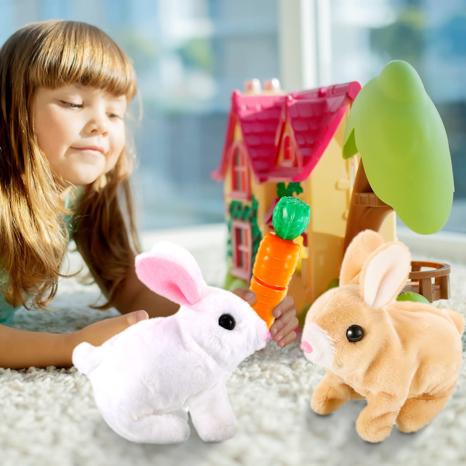 Civaner interactive pet bunny provides durable plush play for children