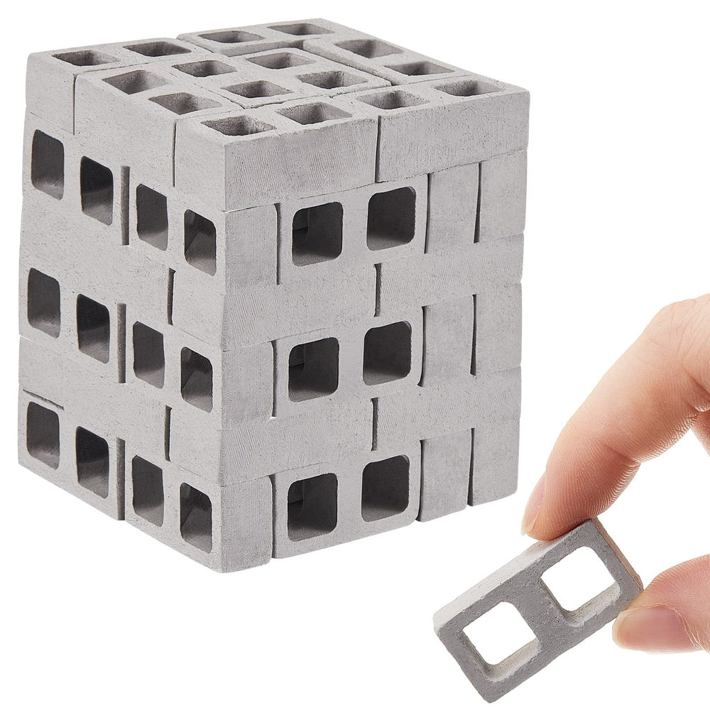 Civaner mini bricks gray square 1/12 scale for detailed dollhouse landscapes