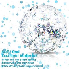 Civaner 16 inch clear ball with confetti sparkles for party games