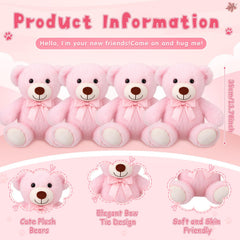 Civaner pink teddy bear close-up showcases soft plush texture.