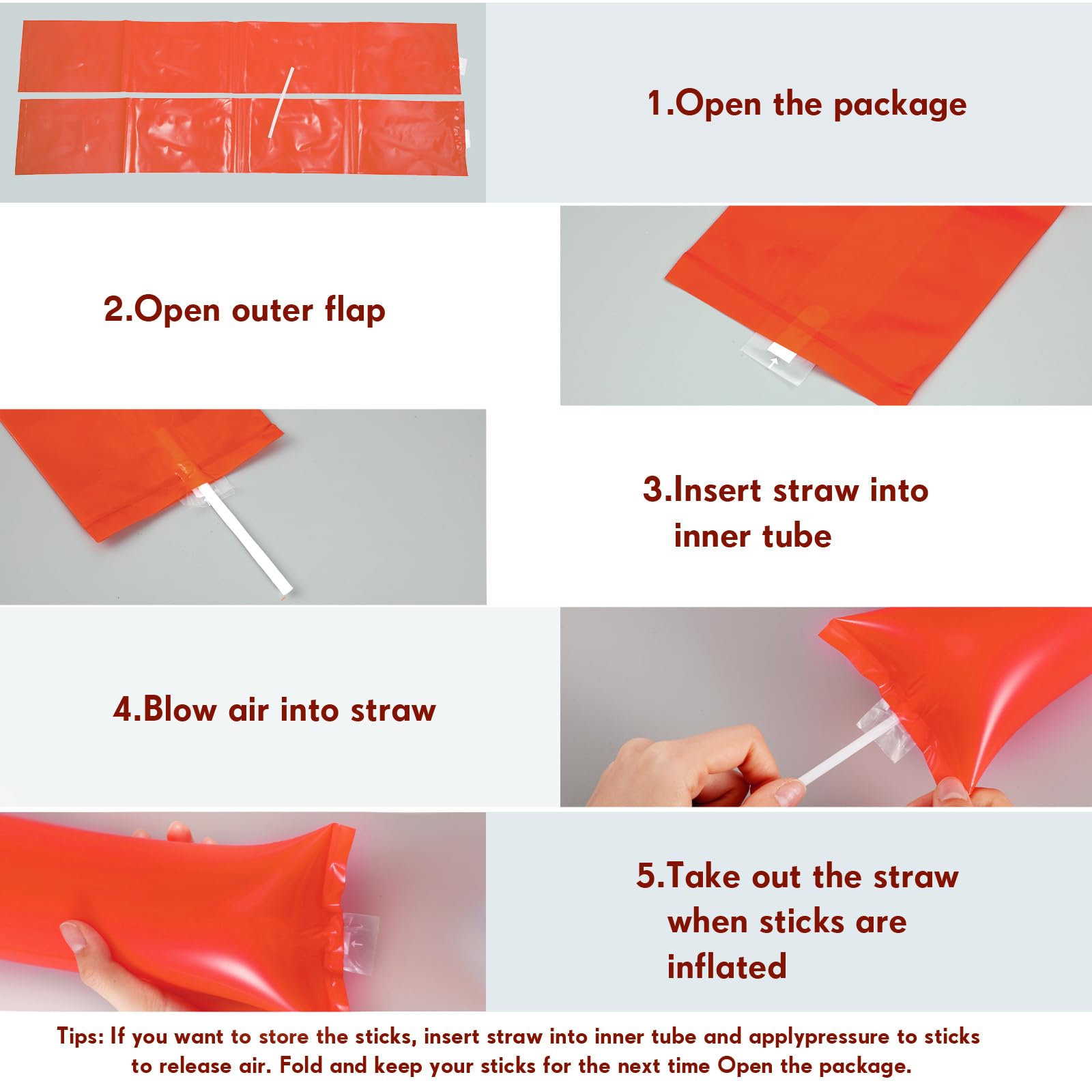 Civaner plastic cheering sticks suit parties and celebrations.