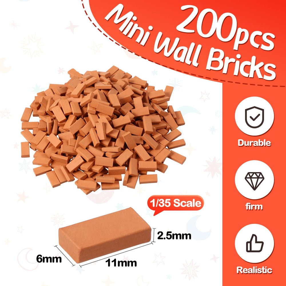 Civaner red mini bricks diorama close-up for realistic scenes.