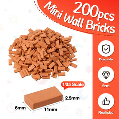 Civaner red mini bricks diorama close-up for realistic scenes.