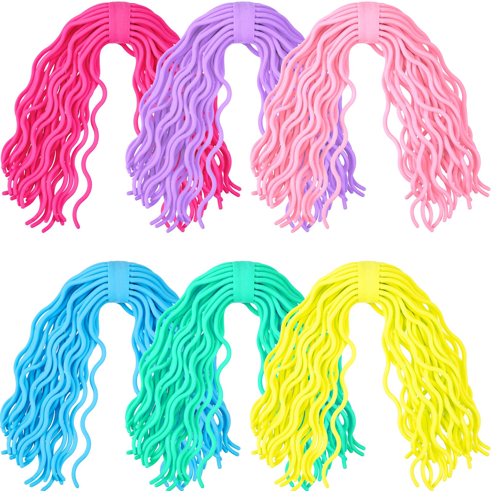 Civaner sensory spaghetti stretch toy set in six colors for calm focus and fidget relief