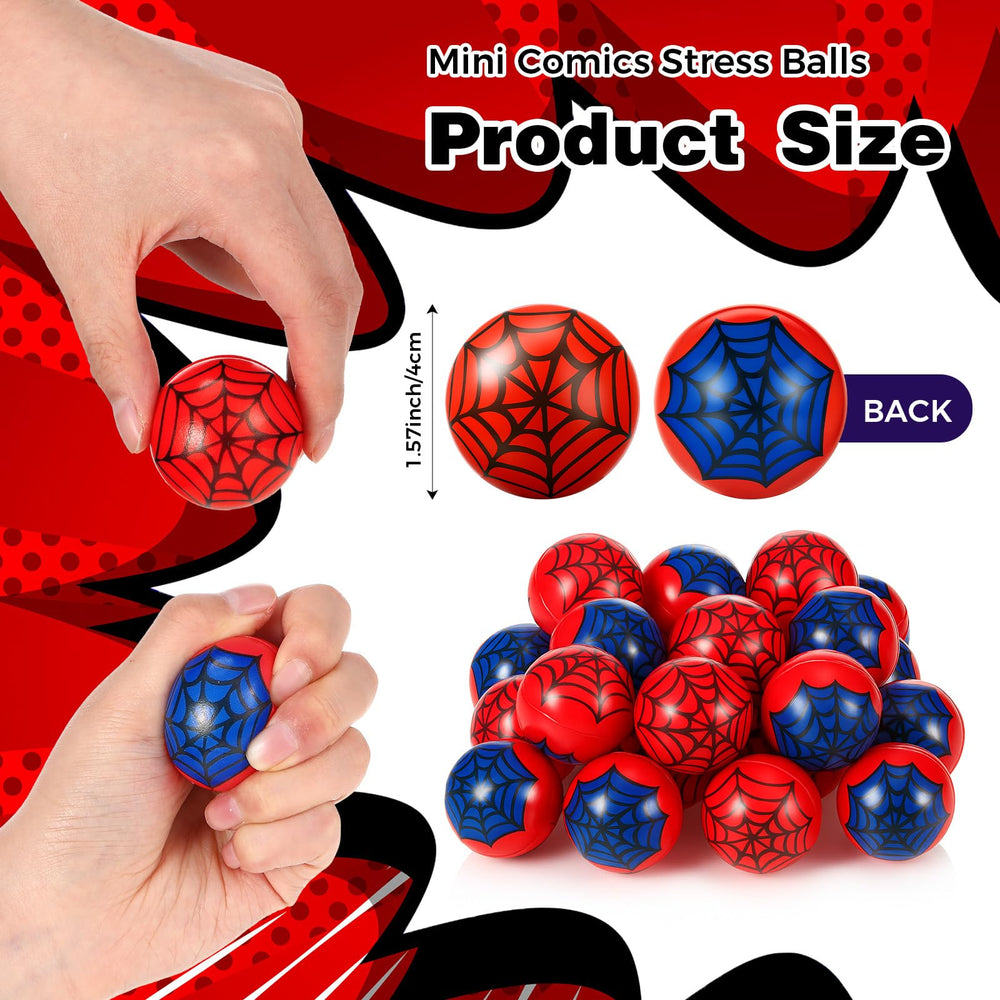 Soft foam stress ball offers comfortable grip for extended squeezing and sensory relief.