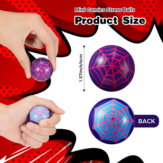 Civaner spiderweb pattern stress ball, durable and squeezable for stress relief during events.