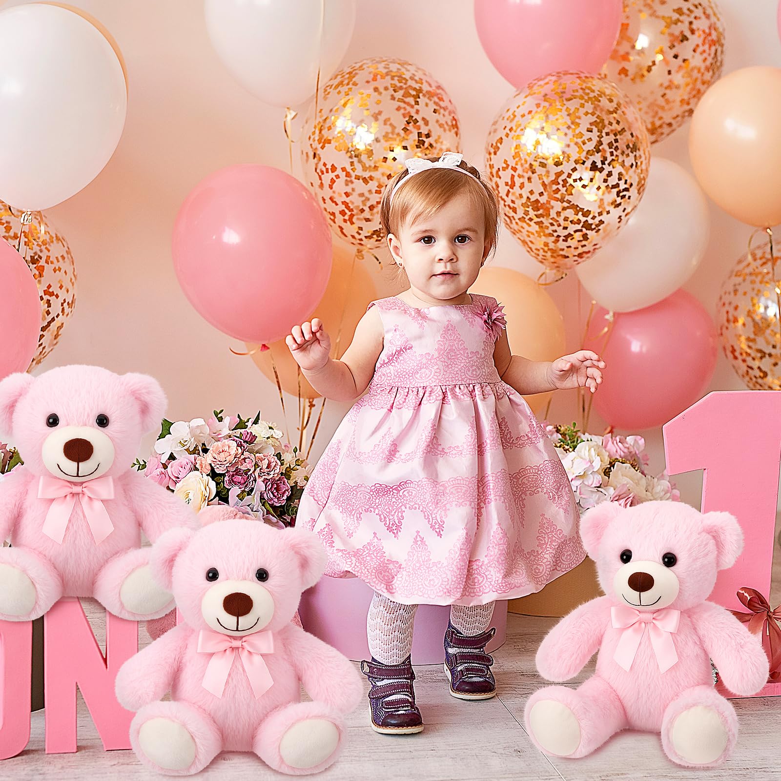 Civaner 35 cm teddy bear size is ideal for play and decor.