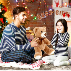 Civaner white teddy bears plush, gentle comfort for kids and teens.