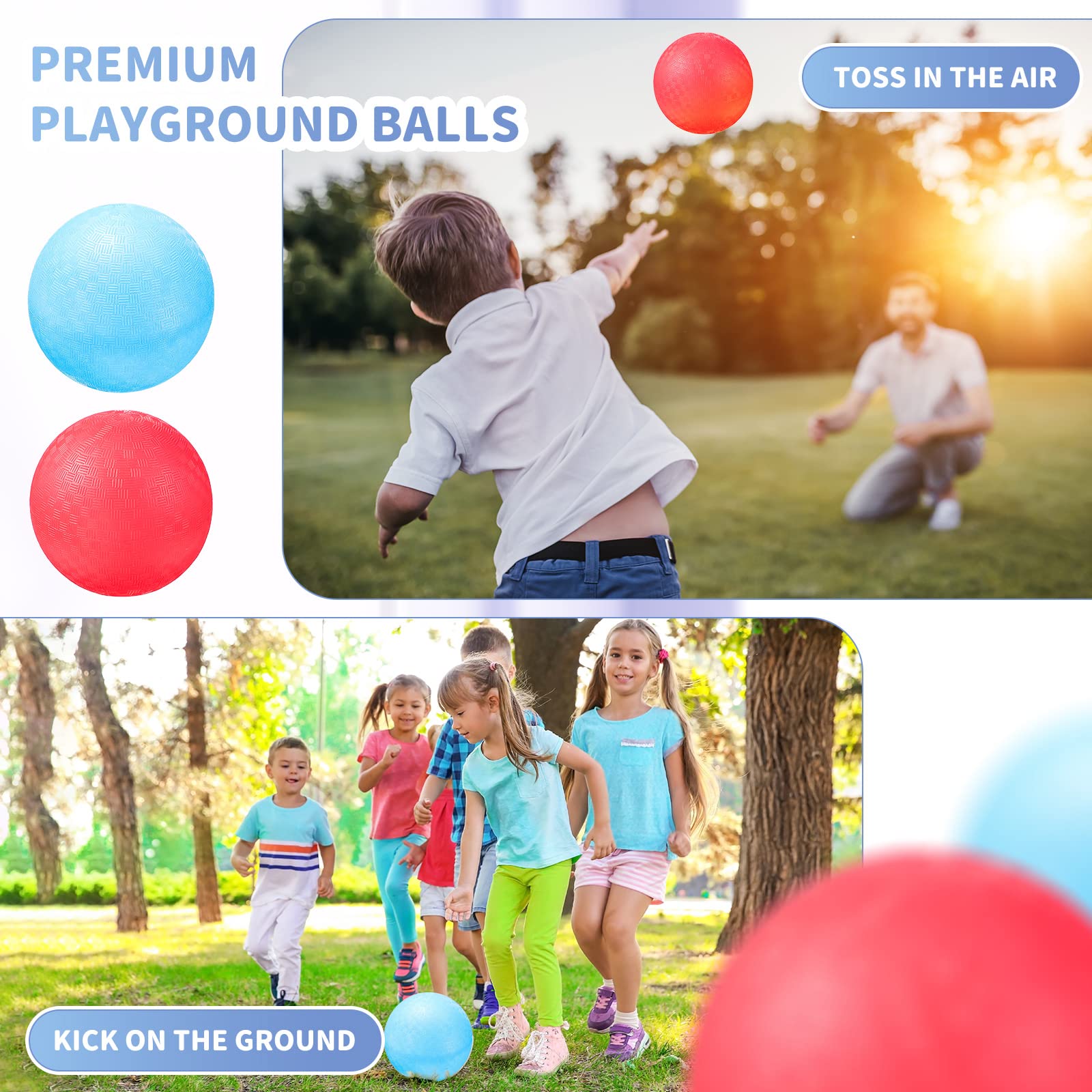 Civaner two-pack red-blue dodgeballs image, great for family games.