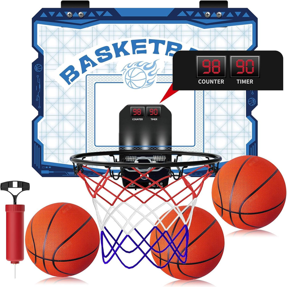 CIVOAERO mini hoop with navy backboard for door-mount play and quick family fun