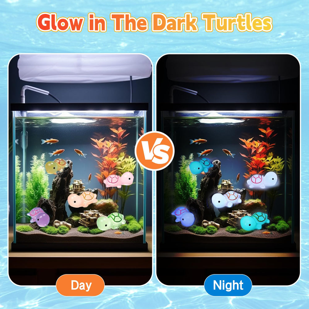 CIYOJA glow turtles glow in the dark for night shelves.