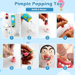 CIYOJA squishy toy with refill kit demonstrating reusable silicone for long-lasting stress relief.