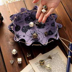 CiyvoLyeen dice bag with leather string and skull stopper secures gear on the go