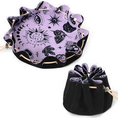CiyvoLyeen DND dice tray with sun and moon pattern for immersive tabletop sessions